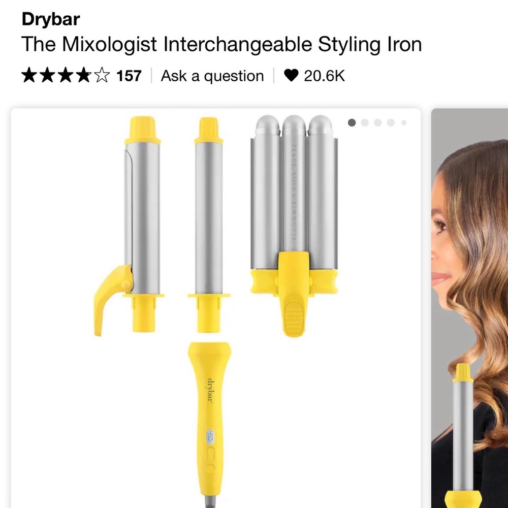Drybar Mixologist interchangeable styling iron